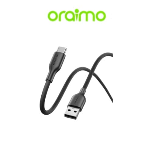 Oraimo RobustLine (OCD-114C) USB-A to USB-C Charging/Data Cable, 1m, Rugged Ribbed Design, Reinforced PVC Material, USB 2.0, 480Mbps Transfer Speed, Supports 5V/2A (10W) Fast Charging, Black: Buy Online at Best Price in