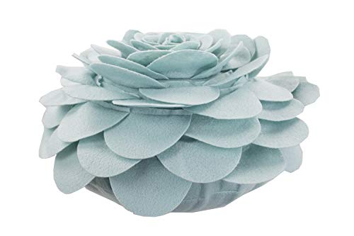 Fennco Styles Eva's Flower Garden Decorative Throw Pillow 13" Round - Aqua Floral Accent Pillow For Home, Couch, Bed, Living Room, Holiday And Office Décor #TOP5