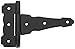 Stanley Hardware S785-300 909 Decorative Heavy T Hinges in Black, 4", 2 piece