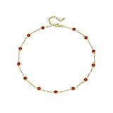 NORLSO Turquoise Dainty Choker Necklace for Women Green Crystal Stone Chain Link Necklace Emerald Cubic Zircon Rhinestone Quartz Charm Necklaces Jewelry for Women