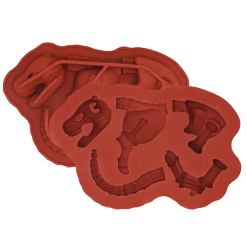 1 Pcs Dinosaur Chocolate Moulds Silicone, Dinosaur Bones Nonstick Food Grade Silicone Moulds, Funny Moulds DIY Baking Tool for Chocolate, Candy, Jelly Gummy Halloween Christmas Party