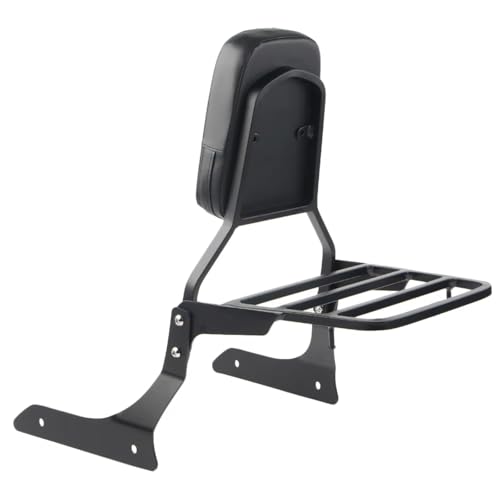 Dossier passager arrière moto confortable avec porte-bagages robuste pour Yamaha Stryker XVS1300.