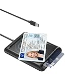 USB-Smartcard-Lesegerät, kompatibel mit Personalausweisen, CAC-Karten, Bankkarten und Gesundheitskarten