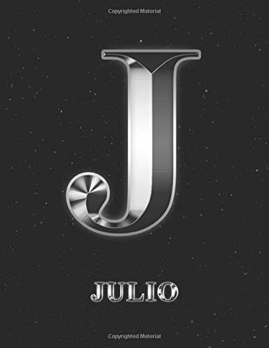 Julio: 1 Year Daily Planner (12 Months) for 2021 | Silver Effect Letter J Initial First Name | 2021 - 2022 | 365 Pages for Planning | January 21 - ... | Plan Each Day, Set Goals & Get Stuff Done