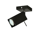Material der Leuchte: Metall Licht-Erlebnisse Bauhaus Strahler (in Schwarz, Höhe 15cm) Wohnzimmerspot Wandstrahler Wandspot Innenlampe Flurlampe Aufbauspot