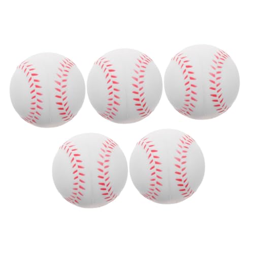 Totority 5個 柔らかく な素材スポンジ軟式野球ボール 用トレーニング向け 室内外兼用ティーボール練習用 設計で初心者に