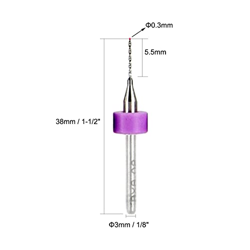 Ta-Vigor 20Pcs 0.3Mm Pcb Drill Bit, Micro Drill Bits 1/8 Inch Shank Tungsten Carbide Rotary Tool For Print Circuit Board/Stone/Cnc Engraving #TOP2