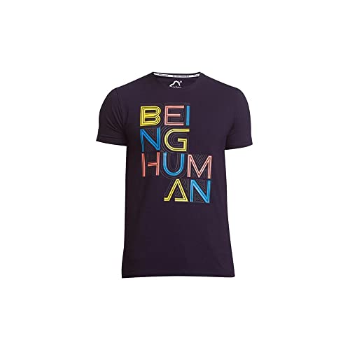 Image of Being Human Navy Regular Fit Round Neck Men's T-Shirt Clothing
