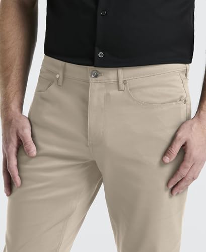 Perry Ellis Men's Double Weave 5-Pocket Pants with Slim Fit and 2-Way Stretch3