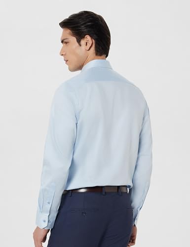 Image of Blackberrys Men Slim Fit Formal Shirt | Premium Cotton Blend | Solid Pattern| Lightweight & Breathable | Wrinkle-Resistant | Office & Business Wear