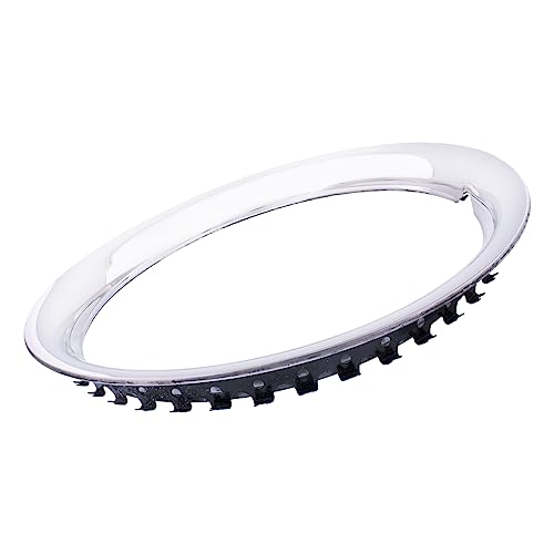 Image of United Pacific A6138 Stainless Steel 15-inch Smooth Beauty Trim Ring, Highly Polished, Smooth Style, Beauty Rim Trim - ONE Set (Pack of 4 Trim Rims)
