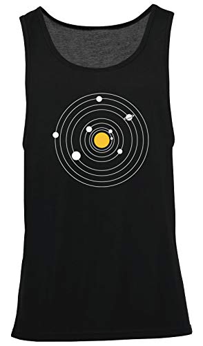 Image of Hippowarehouse Solar System Planets Space Diagram Vest Scoop Sleeve Unisex Tank top Black