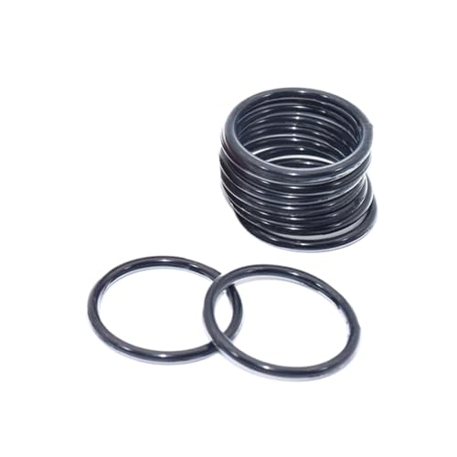 2Pcs PTFE-coated O-rings, Inner diameter 80mm Outer diameter 84mm Wire diameter 2mm, Black, 2x80x84mm
