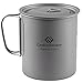 COOK'N'ESCAPE Tasse Camping Mug INOX en Titane de 750 ML avec Traitement des Non Empreintes Digitales Portable Ultralégère et Pratique pour Randonnée Pique-Nique Voyage et Trekking en Plein Air