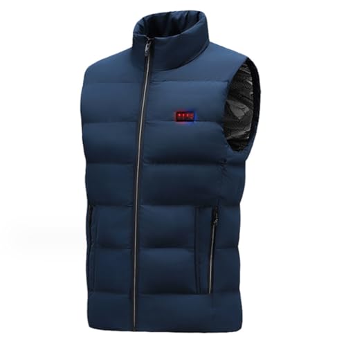 JPXJGT - JPXJGT Homme Gilet Chauffant électrique 21 zones réchauffeurs Chargement USB M-7XL(Blue,7XL)