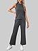 Casly Lamiit Women Two Piece Travel Outfits 2025 Summer Lounge Sets Matching Airport Outfit Turtle Neck Top Wide Leg Pants Dressy Tracksuit Business Work Clothes Dark Grey XS