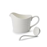 Portmeirion Sophie Conran Mini Sauce Jug & Ladle Set, 1 Pint - White