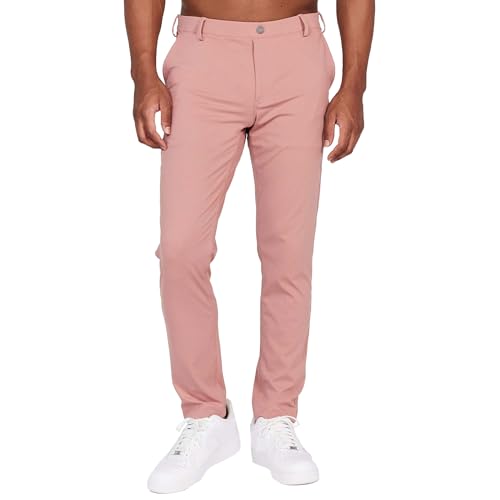 Mens Golf Pants Stretch Work Dress Pant Slim Fit Stretch Chino Pants for Men Lightweight Casual Comfy Trousers