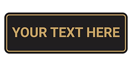Signs By LITA Standard Custom Plastic Wall or Door Sign – Personalized Text – Easy to Install with Strong Adhesive – Durable Business, Home, or Property Sign