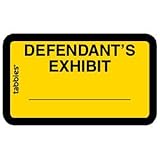 Tabbies Exhibit Labels, Defendant's Exhibit Yellow, 1-5/8