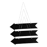 LIFKOME 3 Pièces Panneaux Ardoise Flèches Tableau Suspendu à Surface Lisse Effaçable P...