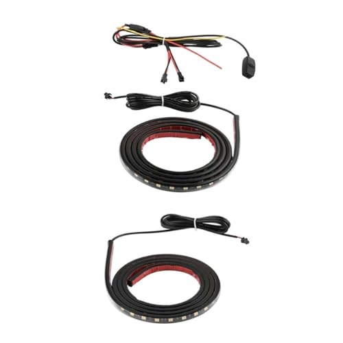 Feux de benne de camionnette noir double face avec bande lumineuse