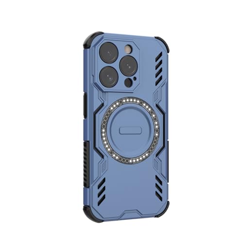 Coque iPhone 15 Pro antichoc et fine, protection intégrale robuste compatible induction bleu