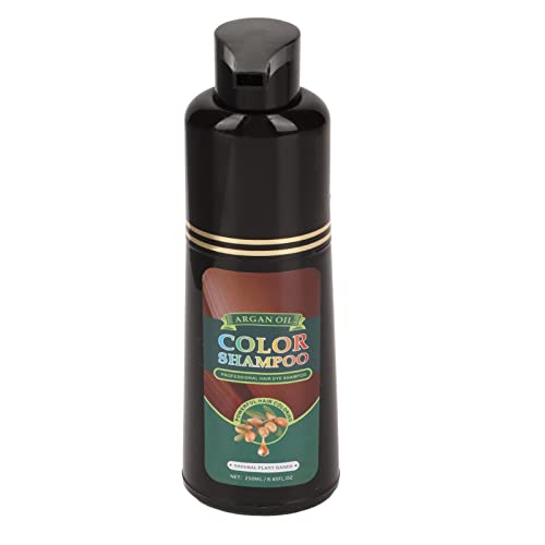 Champú para Cabello Castaño Oscuro, ANGGREK Champú para Teñir el Cabello Cubre Rápidamente las Canas Champú para Teñir el Cabello 250ml Cover