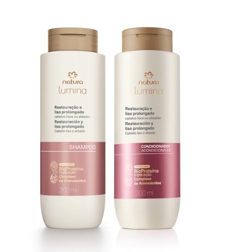 Kit Shampoo e Condicionador Lumina para Restauração e Liso Prolongado