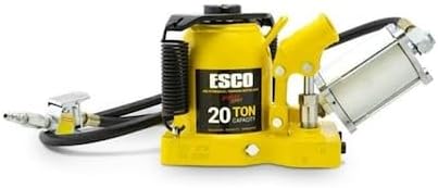 Esco Equipment Bottle Jack, 20 Ton, Air/Hydraulic, Heavy Duty Welded Base, Low Height 10382