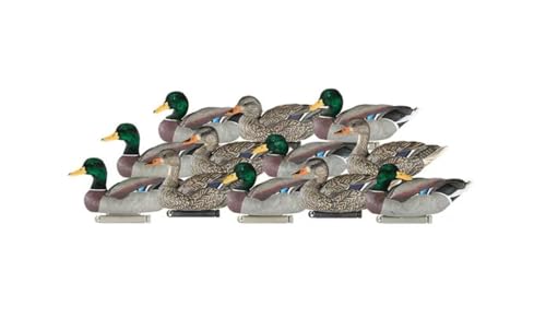 Dakota Decoy X-Treme Mallard 12 Pack Flocked Head Decoys