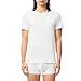 Lacoste Men's 100% Cotton Slim Fit Crew Neck Undershirt, 3-Pack, White, Medium