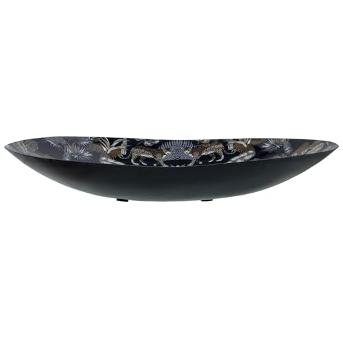 Coupelle léopard en émail et métal chic 36cm pour intérieur raffiné