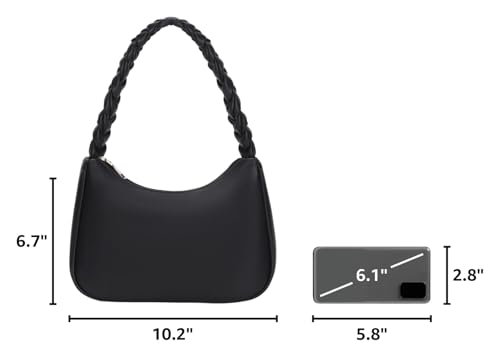 Image of CYHTWSDJ Shoulder Bags for Women, Cute Hobo Tote Handbag Mini Clutch Purse with Zipper Closure