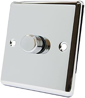 AET CPC1GDIM4 Polished Chrome Classical 400W-10 Amp Single 1 Gang 2 Way 400W Light Dimmer Switch, 400 W