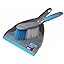 BH | Dustpan and Brush Set | Plastic | Grey Blue | 2 Set | Soft Grip ...