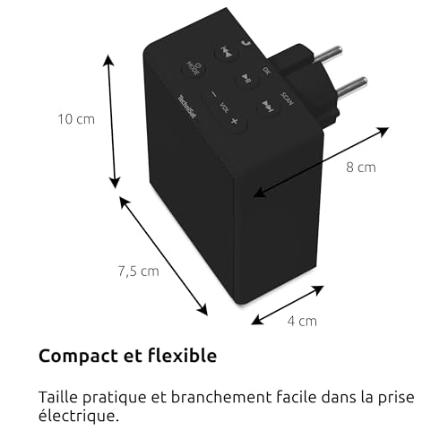 Radio FM prise murale compacte pour musique Bluetooth cuisine - 6
