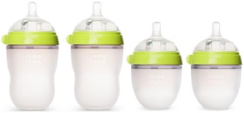Comotomo 5 oz and 8 oz Baby Bottles, 4 Pack