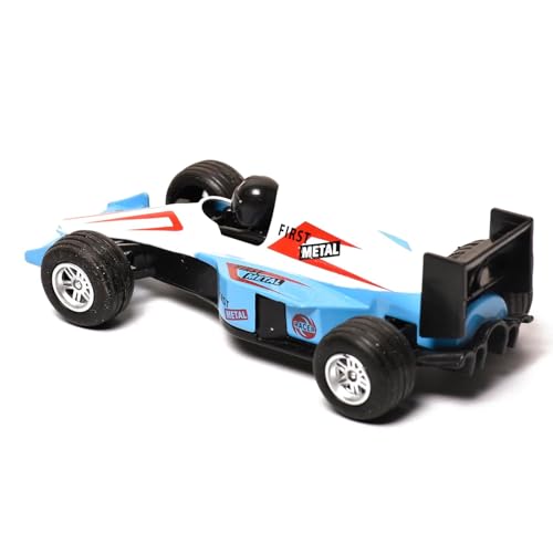 Image of PLUSPOINT F1 Racing Die cast Metal Mini Cars for Kids Formula 1 High-Speed Racing Car Model Pullback Vehicles Collectible Car Toys for Boys Age 3 Years & Up