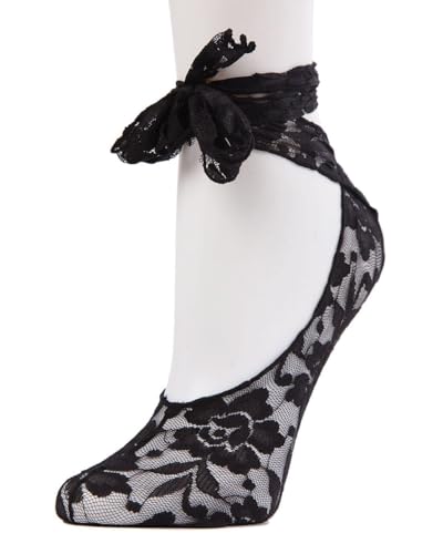 MeMoi Dancer's Ankle-Tie Lace Liner Socks