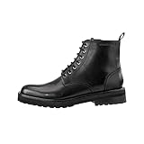 Strellson - Herren Boot, Fashion Stiefel aus Leder für Erwachsene, glänzender Boot in Schwarz