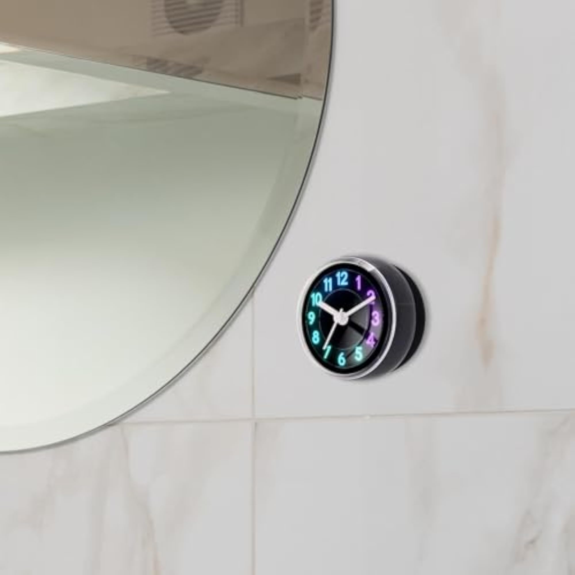 Modern Waterproof Bathroom Clock with Suction Cup