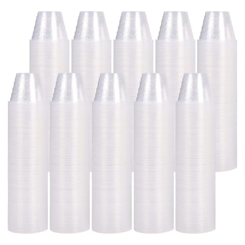 Image of 50 Pack Plastic Measuring Cups - 1oz Disposable Medicine Cups for Liquid Medication and Arts & Crafts
