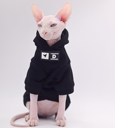 Hairless Cat Clothes Warm with Fleece Soft Winter Cat Apparel for Sphynx Cats, Devon Rex Cats,Cornish Cats (XX-Large) - Image 4