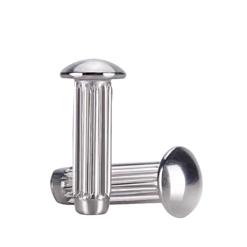 Rivet plein moleté autobloquant M3x12mm pour fixer une plaque signalétique en inox