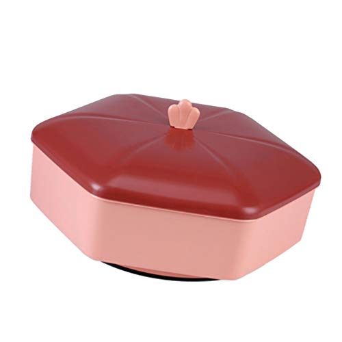 FAVOMOTO Bandeja de Doces E Nozes Aperitivo Servindo Recipiente Com Tampa 5 Compartimento Organizado