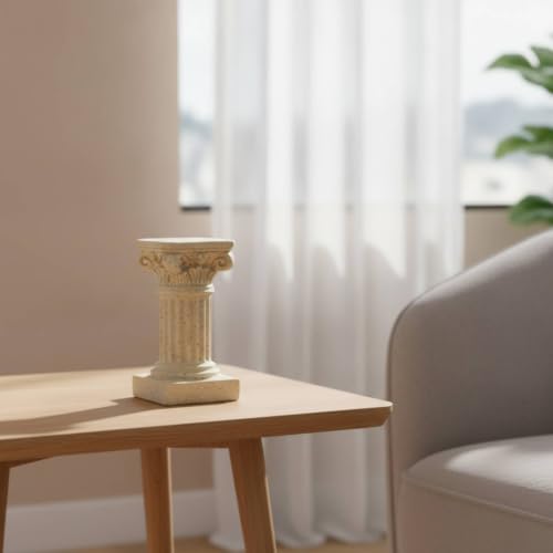 Columna romana de travertino engrosada, pedestal decorativo y pilar para decoradores 3