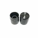 IBYZSO 5 Pcs Black Plastic Spline Knob Cap 15x17mm with 6mm Shaft Hole for CNC Machinery, Audio Equipment, Industrial Cabinet