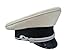 Generic Replica WW2 German Desert SS Officer Hat Cap Visor WWII Officer Cap (58CM), Large, Half White