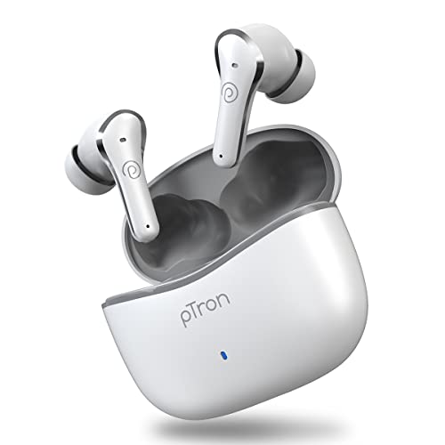 pTron Newly Launched Zenbuds Pro1 Max ANC Earbuds, 30dB Active Noise Cancellation, 80Hrs Playtime, Quad Mic ENC Calls, Deep Bass Drivers, BT5.3 In-Ear Wireless Headphone & Type-C Fast Charging (White)